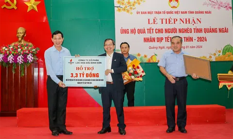 Công ty Lọc hóa dầu Bình Sơn: Hỗ trợ gần 15 tỷ đồng chương trình Tết vì người nghèo cho người dân có hoàn cảnh khó khăn trong cả nước