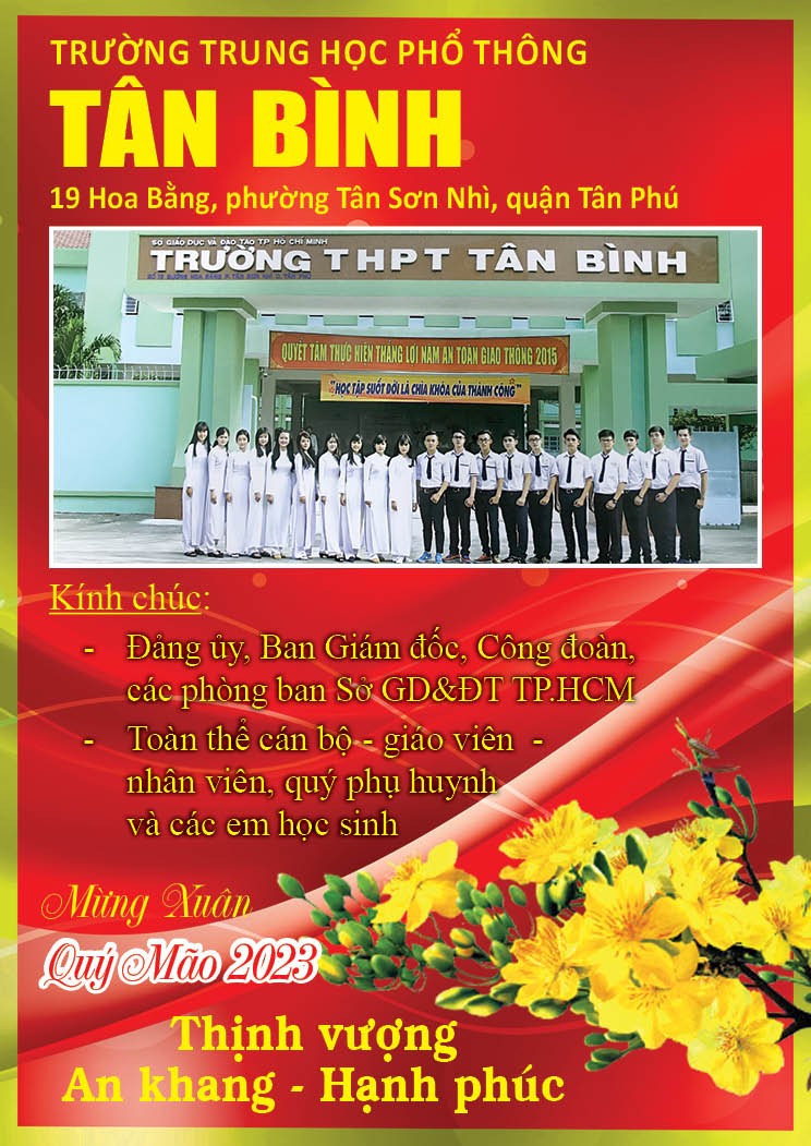 Trường THPT Tân Bình chúc mừng tân xuân