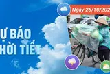 Ngày 26/10: Miền Bắc giảm nhiệt nhẹ, Trung Bộ mưa rải rác