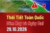 Ngày 29/10: Hà Nội mưa rải rác, Nam Bộ tăng mưa trở lại