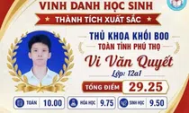 Nam sinh Trường THPT Tam Đảo 2 giành ngôi Thủ khoa khối B00 tỉnh Phú Thọ năm 2026