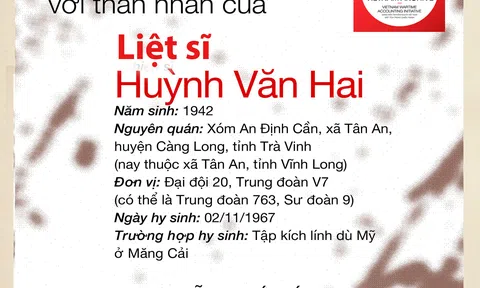 Phản hồi từ Hồ sơ số 10/2026: Đã kết nối và tìm được thân nhân của liệt sĩ Huỳnh Văn Hai!