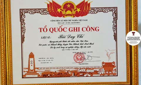 Hồ sơ 105/2026: Lá thư viết sau ngày hy sinh của liệt sĩ Bùi Duy Chỉ