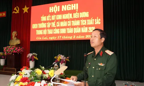 Quân đoàn 34: Tặng Bằng khen cho các tập thể và cá nhân có thành tích xuất sắc tại Hội thao Công binh toàn quân năm 2026