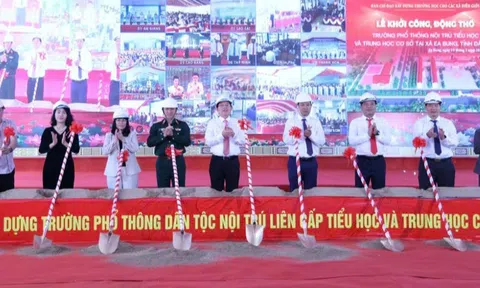 Đắk Lắk: Động thổ xây dựng Trường phổ thông dân tộc nội trú liên cấp tại xã biên giới Ea Bung