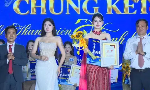 Nghệ An: Thí sinh Hoàng Thanh Nga đoạt Quán quân Hội thi thanh niên thanh lịch Lễ hội đền Cuông