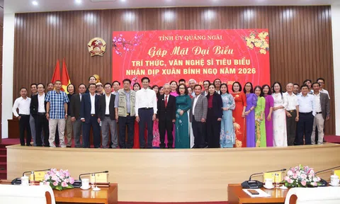 Tỉnh ủy Quảng Ngãi: Gặp mặt trí thức, văn nghệ sĩ tiêu biểu nhân dịp tết Nguyên đán Bính Ngọ (2026)