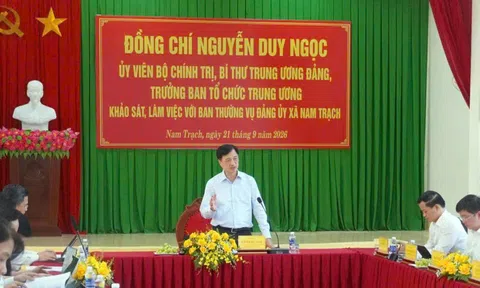 Đoàn công tác Trung ương khảo sát kết quả vận hành mô hình chính quyền địa phương 2 cấp tại Nam Trạch