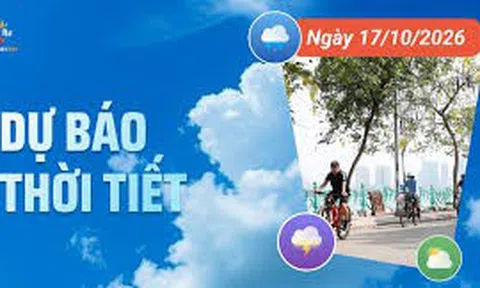 Ngày 17/10: Miền Bắc nắng 34 độ kéo dài, Nam Bộ mưa to cục bộ