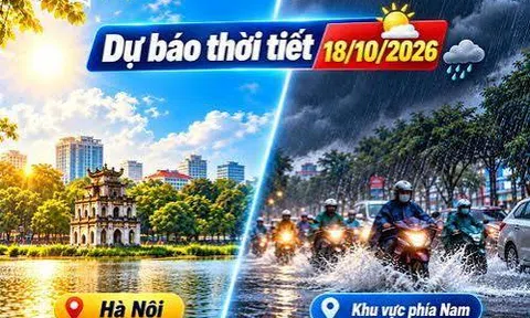 Ngày  18/10: Miền Bắc nắng 34 độ giữa mùa thu, Nam Bộ mưa to cục bộ