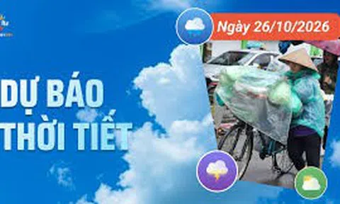 Ngày 26/10: Miền Bắc giảm nhiệt nhẹ, Trung Bộ mưa rải rác