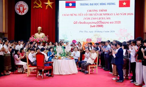 Phú Thọ: Trường Đại học Hùng Vương chào mừng Tết cổ truyền Bunpimay Lào năm 2026