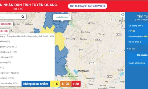 Tuyên Quang: Triển khai bản đồ số hỗ trợ phòng, chống dịch Covid-19