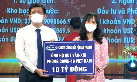 Vinamilk tiếp tục đồng hành với Chính phủ, ủng hộ 10 tỷ đồng vào Quỹ vaccine phòng chống Covid-19
