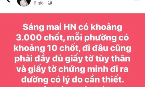 Truy tìm người tung tin Hà Nội lập 3.000 chốt kiểm dịch