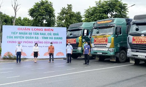 Hà Giang ủng hộ 60 tấn rau, củ, quả sạch tặng đồng bào Thủ đô