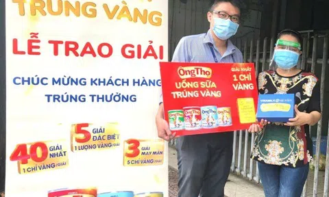 Sữa đặc Ông Thọ mừng sinh nhật 45 năm với cơn mưa vàng đã đến với nhiều khách hàng may mắn