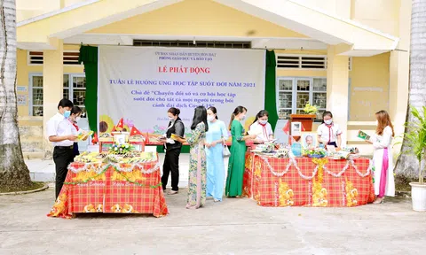 Kiên Giang: Ngành giáo dục huyện Hòn Đất hưởng ứng học tập suốt đời năm 2021