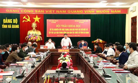 “Nghiên cứu thực trạng và giải pháp bài trừ một số tập tục lạc hậu trong đồng bào DTTS tỉnh Hà Giang”