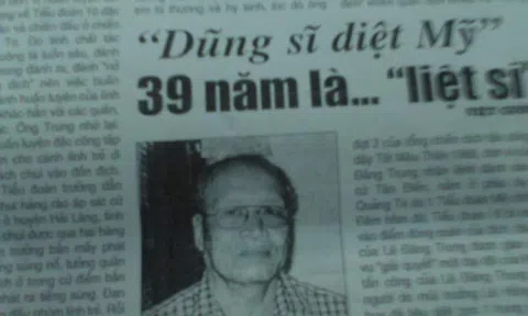 Chuyện kể người chiến sỹ đặc công là liệt sỹ trở về