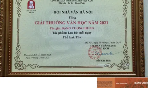 Lục bát mỗi ngày" rất xứng đáng được hội nhà văn Hà Nội tôn vinh