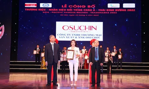 Osuchin - Tự hào Top 10 "Thương hiệu - Nhãn hiệu nổi tiếng Châu Á - Thái Bình Dương" 2022