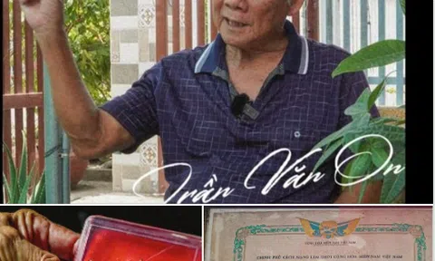 Trần Văn On và tấm huân chương "Chiến công giải phóng Hạng nhất"