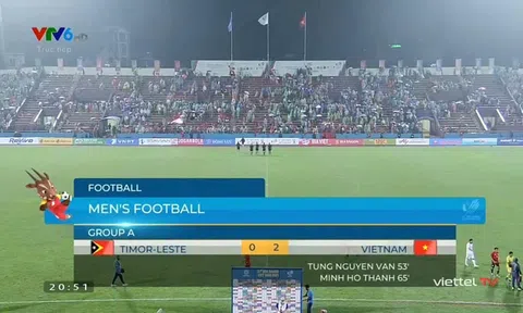 Trận đấu cuối cùng bảng A, bóng đá Sea games 31: U23 Timor Leste - U23 vn 0 : 2
