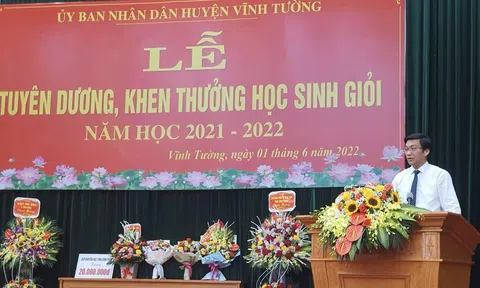 Vĩnh Phúc: Vĩnh Tường tuyên dương, khen thưởng học sinh giỏi năm học 2021 - 2022