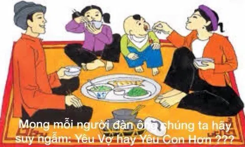 Đàn ông yêu vợ hay yêu con hơn??