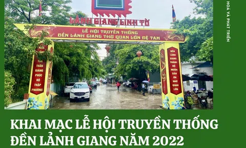 Hà Nam: Khai mạc lễ hội truyền thống đền Lảnh Giang năm 2022