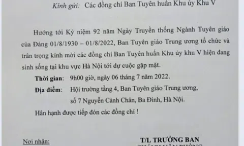 Ban Tuyên giáo Trung ương gặp mặt cán bộ Ban Tuyên huấn Khu ủy Khu V