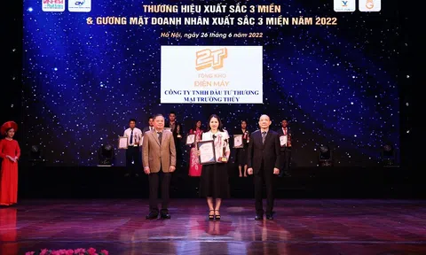 Tổng kho Điện máy 2T được bình chọn là Top 10 “Thương hiệu xuất sắc 3 miền” năm 2022
