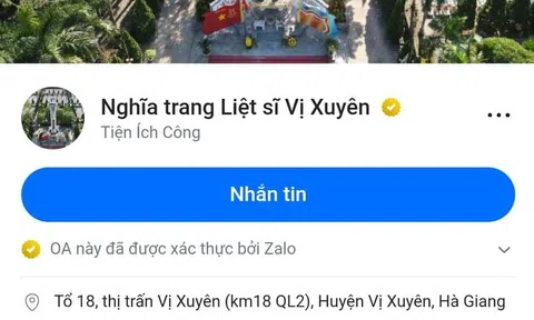 Hà Giang: Ra mắt trang Zalo “Nghĩa trang liệt sĩ Vị Xuyên” tra cứu, tìm thông tin liệt sĩ