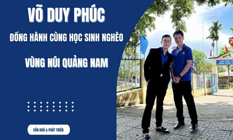 Võ Duy Phúc đồng hành cùng học sinh nghèo vùng núi Quảng Nam