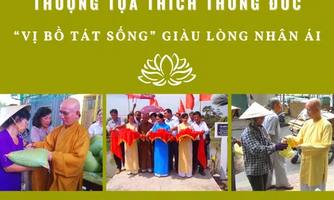 Thượng tọa Thích Thông Đức - “Vị Bồ Tát sống” giàu lòng nhân ái