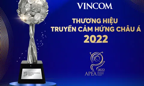 Vincom Retail nhận giải thưởng Thương hiệu truyền cảm hứng châu Á – Thái Bình Dương 2022 tại Apea