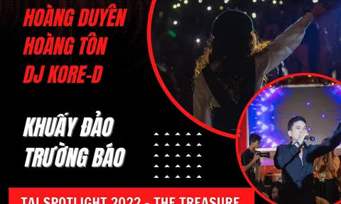 Hoàng Duyên, Hoàng Tôn, DJ Kore-D khuấy đảo trường Báo tại Spotlight 2022 – The Treasure