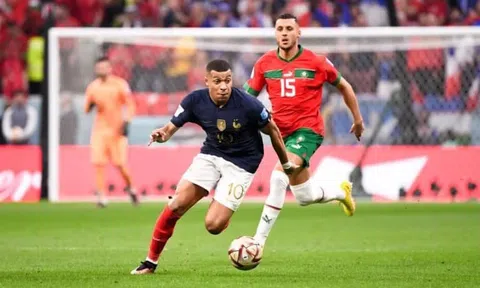 Bán kết 2 vòng chung kết WORLD CUP 2022, Pháp - Maroc:  2-0