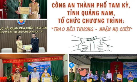 Hội Phụ nữ Công an thành phố Tam Kỳ, tỉnh Quảng Nam, tổ chức chương trình: "Trao yêu thương - Nhận nụ cười”