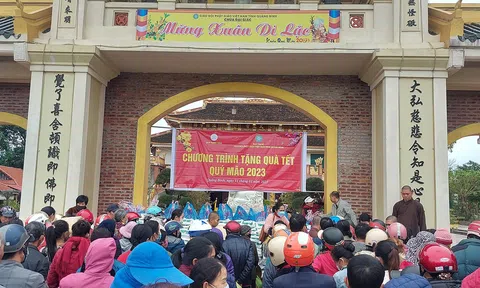 Tỉnh Quảng Bình: Ban Trị sự Giáo hội Phật giáo Việt Nam tỉnh  tổ chức Chương trình tặng quà tết cho các đối tượng khó khăn