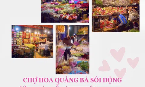 Hà Nội: Chợ hoa Quảng Bá sôi động trước ngày Lễ tình nhân Valentine