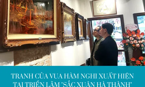 Tranh của vua Hàm Nghi xuất hiện tại triển lãm "Sắc xuân Hà thành"