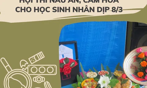 Trường THCS Hòa Chính tổ chức “Hội thi nấu ăn, cắm hoa” cho học sinh nhân dịp 8/3