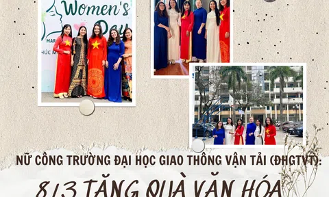 Nữ công trường Đại học Giao thông vận tải (ĐHGTVT): 8/3 tặng quà văn hóa