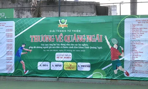 TP. Hồ Chí Minh: Giải Tennis từ thiện Thương Về Quảng Ngãi
