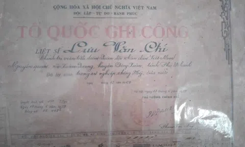 Đã tìm thấy gia đình liệt sĩ Lưu Văn Chí