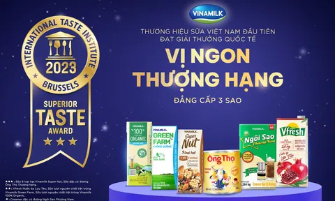 Vinamilk - Thương hiệu sữa Việt Nam đầu tiên có sản phẩm đạt 3 sao từ giải thưởng Superior Taste Award (vị ngon thượng hạng)