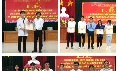 Vĩnh Phúc: Thôn Đông (Phú Đa - Vĩnh Tường) khen thưởng học sinh có thành tích xuất sắc năm học 2022- 2023
