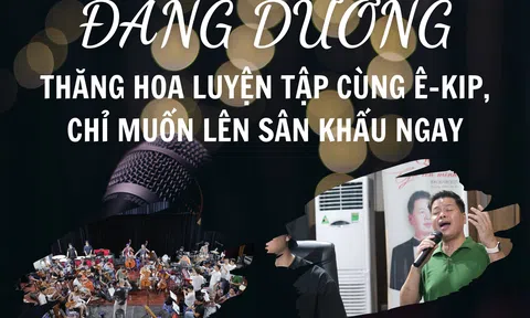 Đăng Dương thăng hoa luyện tập cùng ê-kip, chỉ muốn lên sân khấu ngay